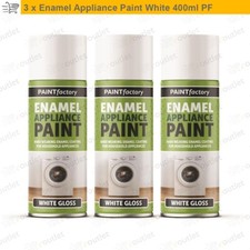 3X 400ml Enamel Appliance Spray Paint Heat-Resistant Coating For Household White
