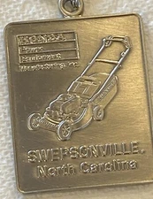 VINTAGE HONDA POWER EQUIPMENT MFG., INC. ALUMINUM 10TH ANNIVERSARY KEYCHAIN 1993