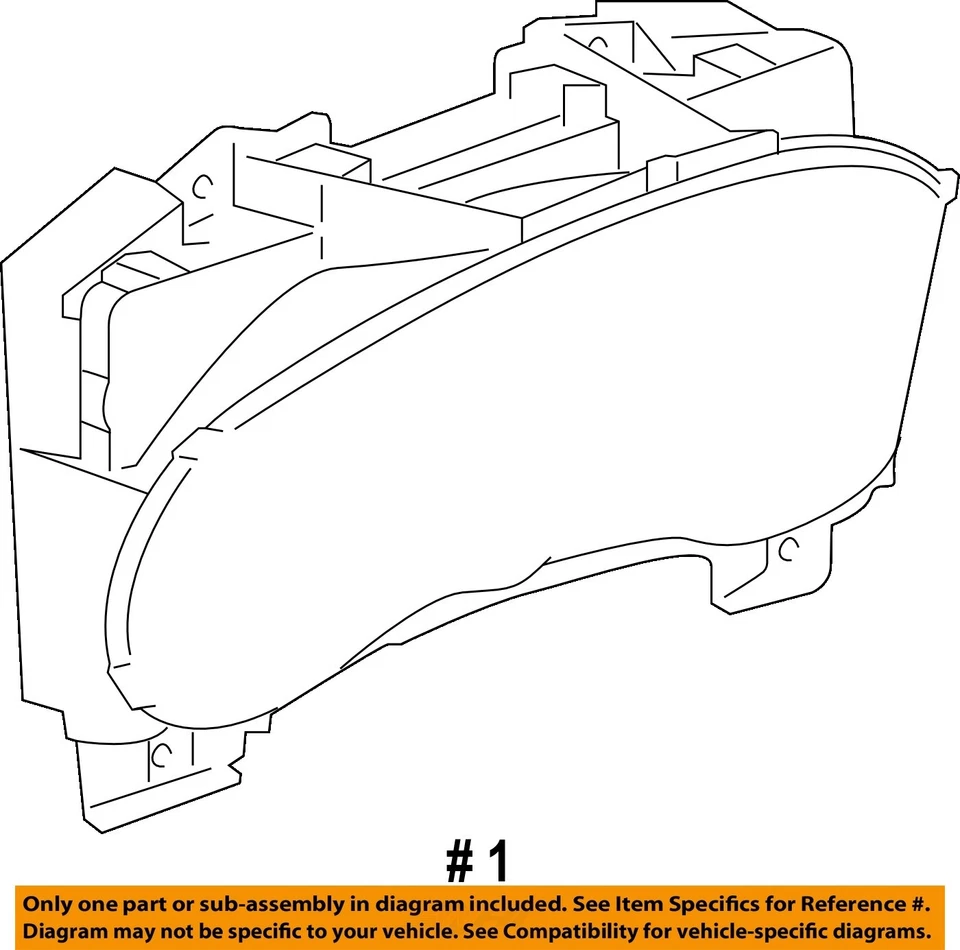Used Speedometer Gauge fits: 2015 Cadillac Cts cluster Sdn MPH 5.7`` screen opt - Image 4 of 4