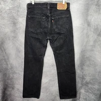 Levis 501 Jeans Mens 32x32 Washed Black Original Fit Button Fly 00501-0660 Y2K
