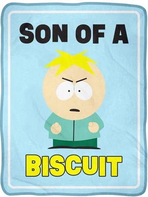 SURREAL ENTERTAINMENT South Park Butters Son Of A Biscuit Soft Plush Fleece Throw Blanket 46" x 60"