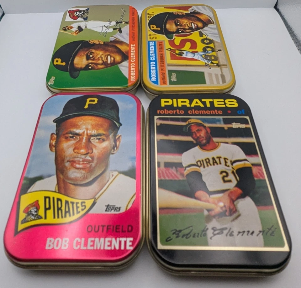 1998 Topps Roberto Clemente CONJUNTO COMPLETO de LATAS 1955 1956 1965 1971 Piratas - Imagem 4 de 4