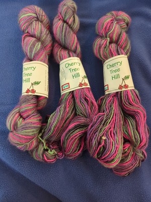 3 Cherry Tree Hill 50/50 Silk  Merino Wool Blend, Northern Lights Color Gorgeous