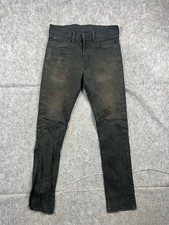 Levis 510 Jeans Mens Black Skinny Fit Slim Leg Denim Distressed Size 30x32