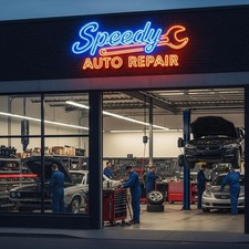 Custom Garage Logo Neon Light Sign Personalized Garage Business Sign Decor