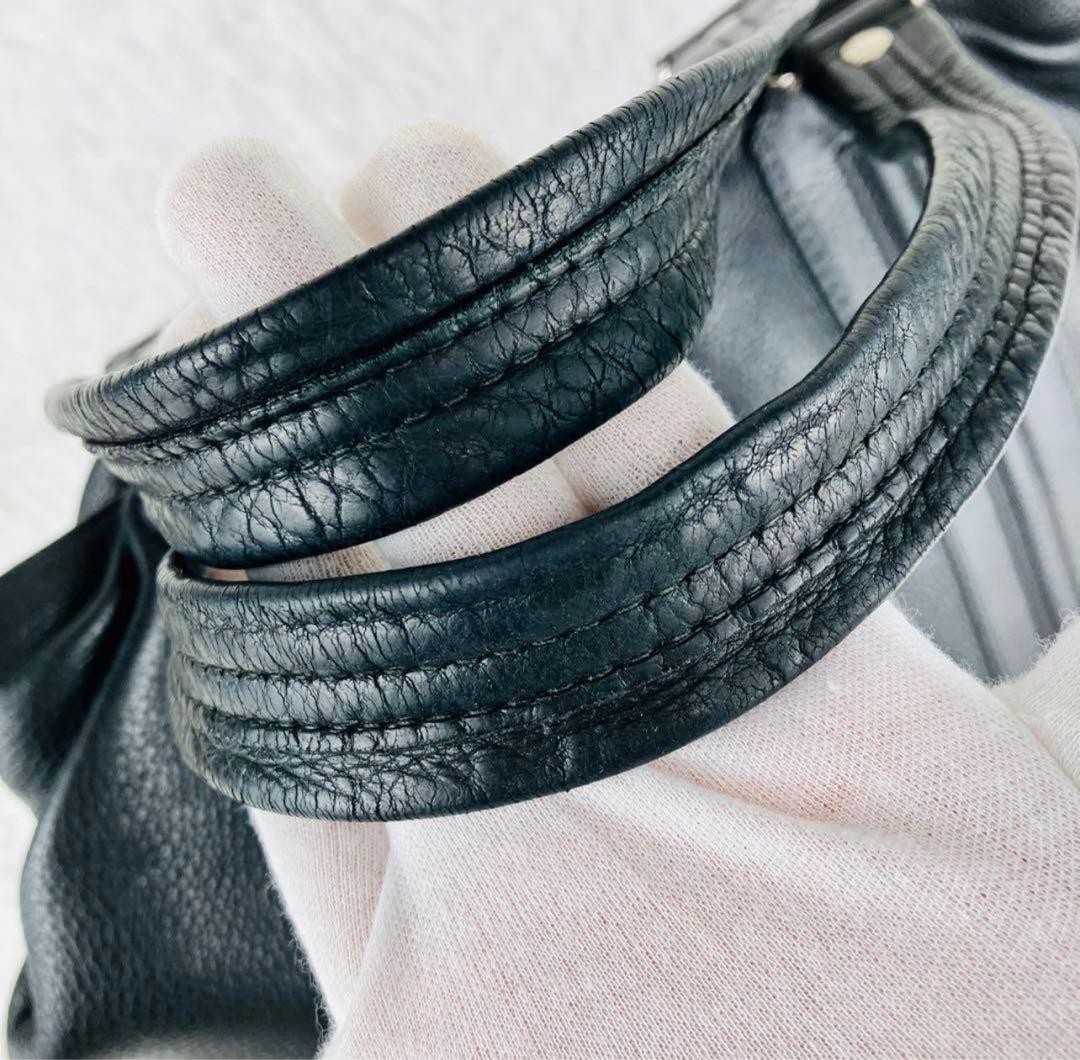 GUCCI Leather Tote Bag Cellarius Black Authentic Women's Fashion thumbnail 11