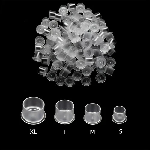 100PCS Tattoo Ink Pigment Cups Tattoo Ink Caps Flat Bottom Plastic video thumbnail