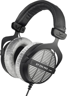 beyerdynamic DT 990 PRO Over-Ear Studio Monitor Headphones - 80 OHM, Gray 