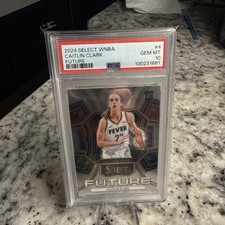 Graded 2024 Panini Select Caitlin Clark #4 Future Rookie Basketball Card PSA 10