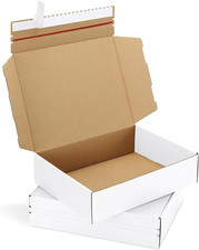 12X9X3 White Shipping Boxes Corrugated Box Mailers - 20 Pack Self Seal Cardboard