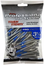 Pride PTS 65-Count Titanium Strength Golf Tees, ProLength Plus 3 ¼"
