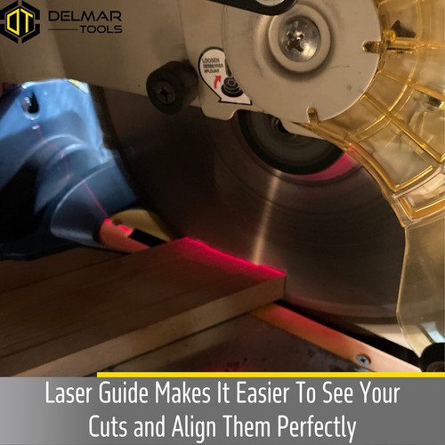 Delmar Tools Miter and Portable Saw Laser Guide, Bright Laser Turns On With S... - Picture 2 of 8