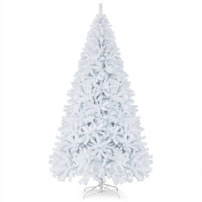 9ft White Christmas Tree Classic Pine Tree PVC Material Thicken Tips(White)