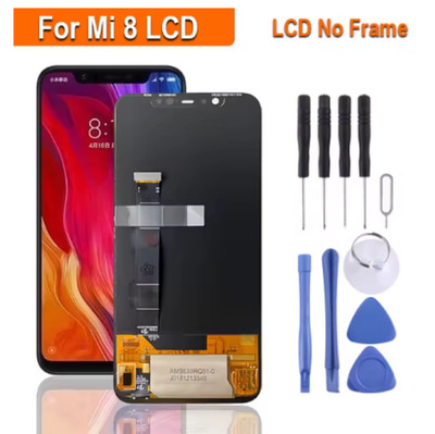 For Xiaomi Mi 8 M1803E1A AMOLED LCD Display Touch Screen Digitizer Assembly