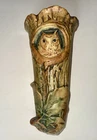 Vintage 1920's Weller Art Pottery Woodcraft Owl in Tree Wall Pocket