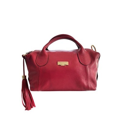 Baldinini Trend Red Leather Women Handbag 100% Authentic