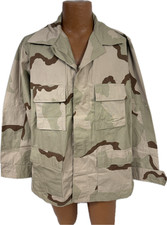 NEW US Military DCU Desert Camo Uniform Shirt Rip-Stop Army USMC LARGE REGULAR