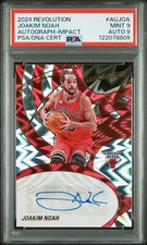 Joakim Noah PSA 9 Auto 9 PANINI 2024 REVOLUTION AUTOGRAPH IMPACT BULLS #'d /49 