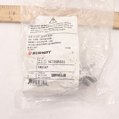 Burndy Parallel Groove Clamp Aluminum 8 Sol 2/0 Stainless Steel Hardware 