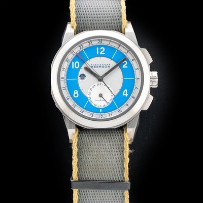 Alexandre Meerson D15 MK-1 GMT Blue Dial 44mm Titanium Independent Watchmaker