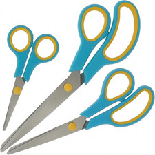 3 piece Multi-Purpose Scissor Set - Titanium Bonded Sharp Blades-Ergonomic Easy
