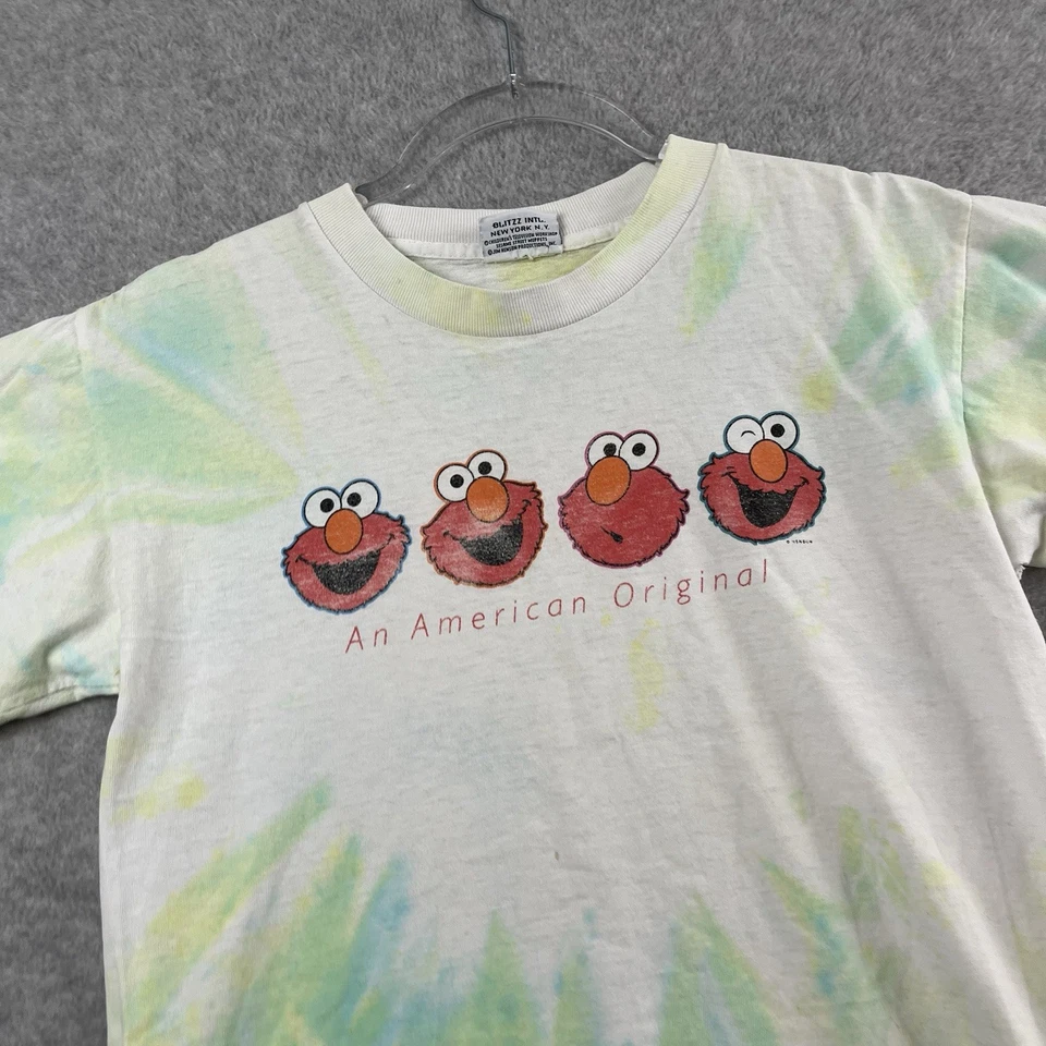 Camisa vintage Elmo niños jóvenes tye tye calle sésamo Jim Henson años 90 niños mediana Foto 3 de 4