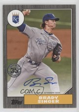 2022 Series 1 1987 Topps Baseball Black 136/199 Brady Singer #87BA-BS Auto 1u6