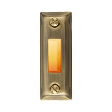 Wall Mounted Antique Brass Lighted Metal Door Bell Doorbell Push Button switch