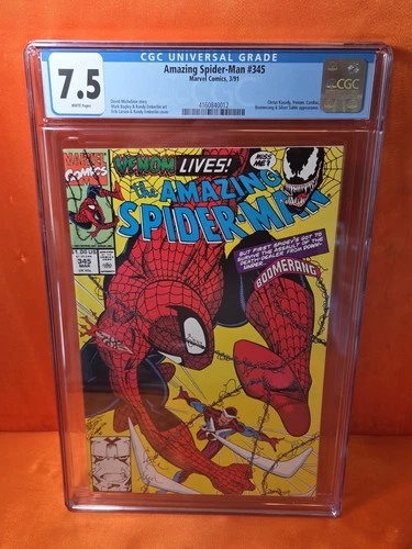 Amazing Spider-Man #345  Marvel 1991 Venom Cletus Kasady KEY CGC 7.5