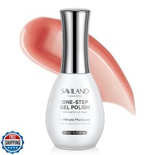 SAVILAND Glazed Nails One-Step Gel Nail Polish: Sheer Nude 0.5 OZ One-Min Man...