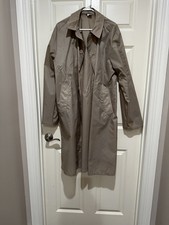 Vtg ML Hong Kong Raincoat Lightweight Coat Men s Large Tan Waterproof Mad Men