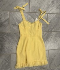 NWT Forever 21 Womens Yellow Flowy Short Dress Size Large