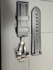 New Watch Band 22mm Rubber Strap Black Color for PANERAI