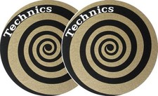 2x Slipmats - Technics Spiral - Gold - Doppelpack - DJ Slipmat für Turntable