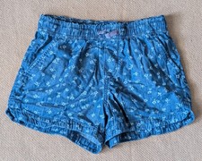 Gap Kids Girls Denim Blue Chambray Floral Cotton Shorts