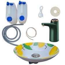 NO plumbing or Wiring Portable Tap Kit For Sink Units Green Yellow Lemon Sink