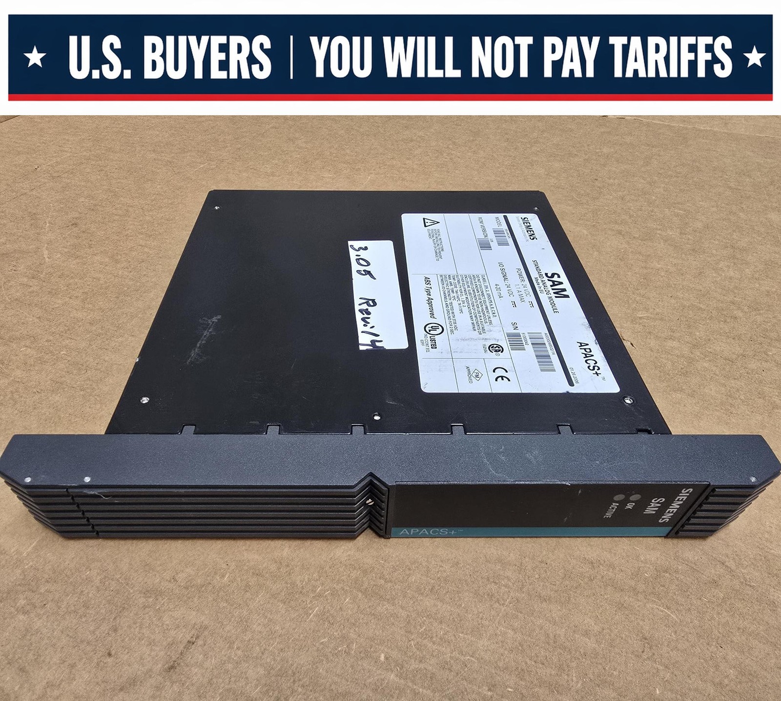 SIEMENS 39SAMCAN APACS+, ROM VERSION 3.05, REV: 14, SAM STANDARD ANALOG MODULE,