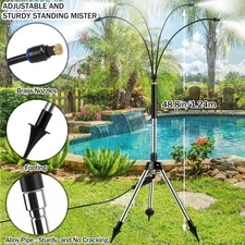 Standing Misters for Outside Patio, Adjustable Height Stand Misting System 4FT