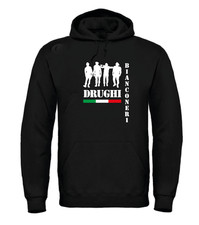 Felpa cappuccio DRUGHI BIANCONERI tshirt ultras juve coro stadio calcio