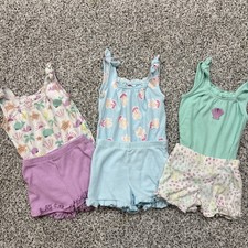 Baby Girl 18 Month Garanimals Lot Of 3 Summer Outfits Tank Romper With Shorts