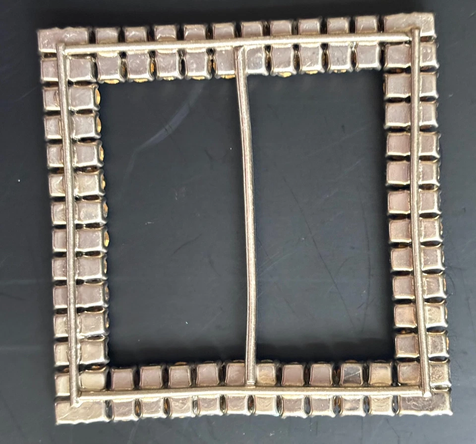 Lote de 2 accesorios nupciales únicos vintage de cinturón de diamantes de imitación transparentes con hebilla de faja🌟 Foto 4 de 4