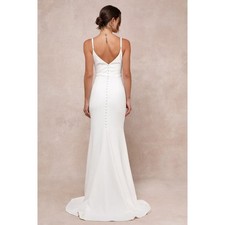 NWOT Lulus Feeling of Forever White Sleeveless Mermaid Maxi Dress Women's Medium
