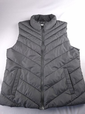 GAP Damen große Weste True Black Puffer Large Top Zustand durchgehender Reißverschluss
