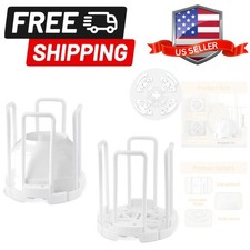 2 Pcs Bowl Rack for Kitchen Cutlery, Retractable Plastic Dish Rack, White Rem...