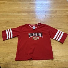 VINTAGE Mighty Mac Sports Kids Wisconsin Badgers Football Jersey Size 6