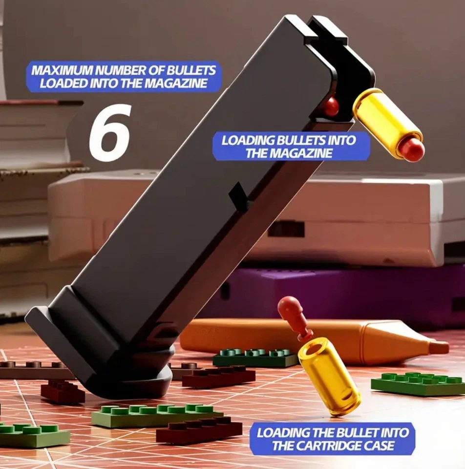 Juego de construcción de pistola de bloque SIG17 — Juguete de disparo de bloques de construcción 🔫 Foto 3 de 4