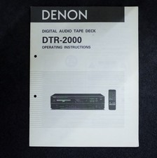 Original DENON DTR-2000 DAT-Recorder Bedienungsanleitung/Handbook
