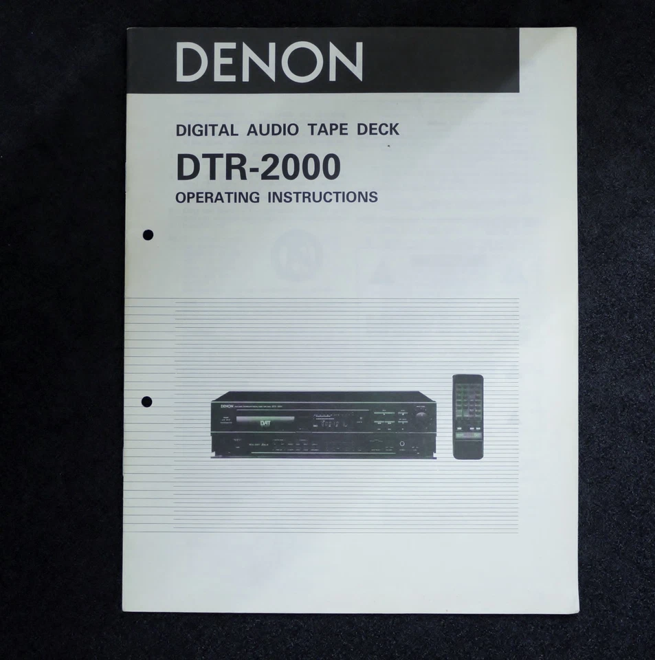 Original DENON DTR-2000 DAT-Recorder Bedienungsanleitung/Handbook - Bild 1 von 1