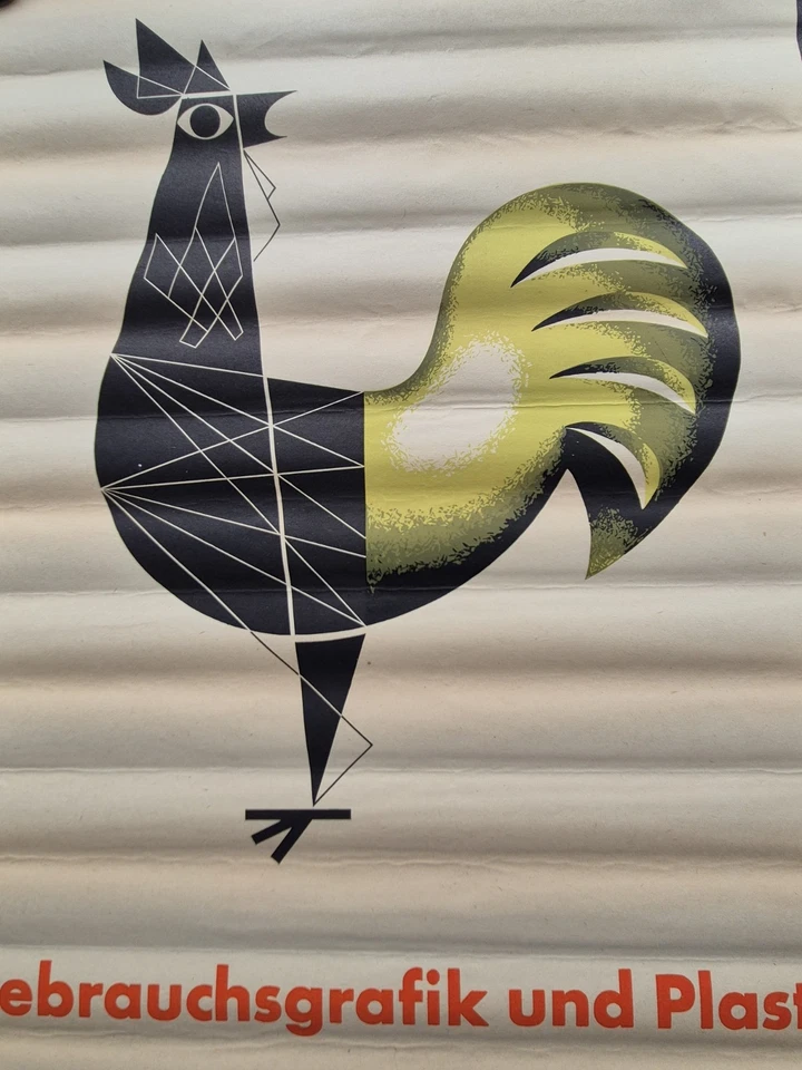 Plakat Gebrauchsgrafik junger Künstler W. Parschau Werbung Original DDR 1961 A1 - Bild 3 von 4