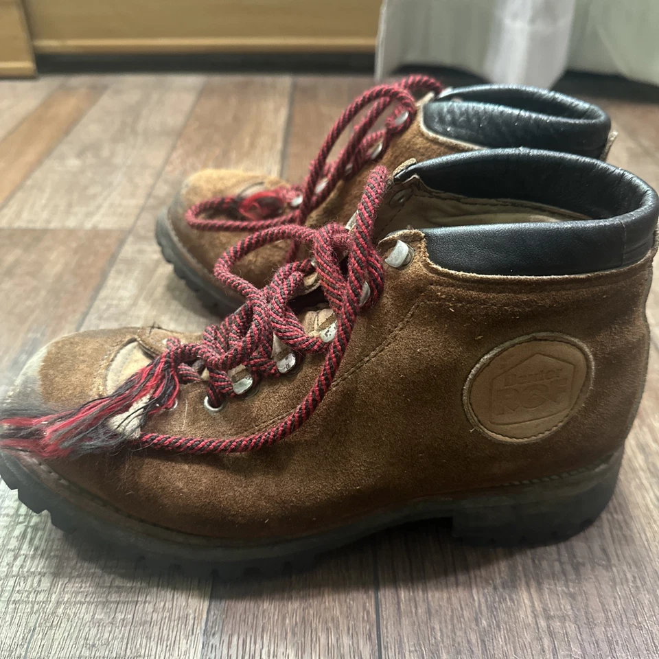 Botas de cuero vintage EE. UU. AÑOS 70 talla 7,5 DEXTER para hombre senderismo suela Vibram Foto 4 de 4